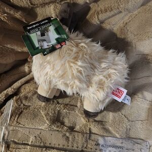 Cream Fluffy Sheep Plush Toy - Soft Stuffed Animal